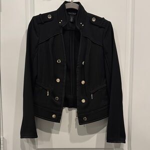 White House Black Market Black Military-Inspired Blazer